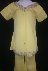 Kids Costumes to Hire - Indian - Yellow Top & Pants - 2pce